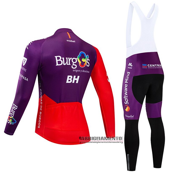 Abbigliamento Burgos BH 2020 Manica Lunga e Calzamaglia Con Bretelle Viola Rosso - Clicca l'immagine per chiudere